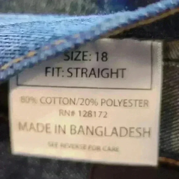 Ring of Fire Straight Fit Dark Blue Jeans Boys Size 18 - Picture 7 of 7